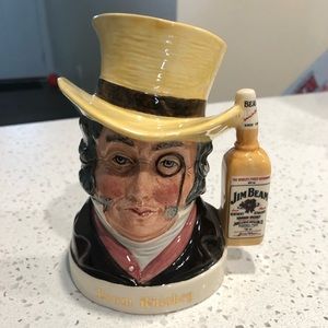 Jim Beam Royal Doulton Old Mr. Turveydrop Pick Wick Toby Jug  5.25" Tall